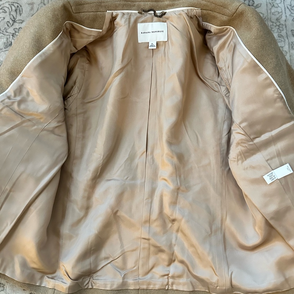 Banana Republic Camel Wool Blend Peacoat Jacket - Picture 8 of 9